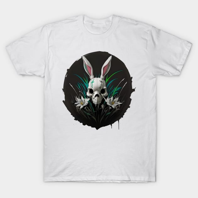 Rabbit skull in the field T-Shirt by ManuLuce